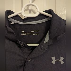 Boy's Under Armour Polo - Black - Large